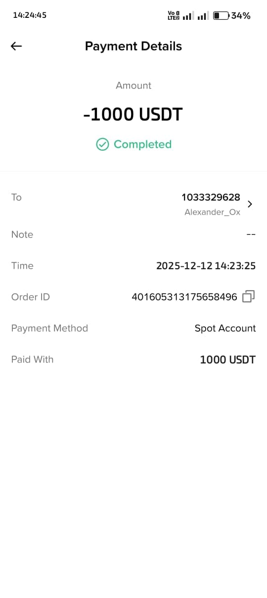 Successful Flash USDT transfer